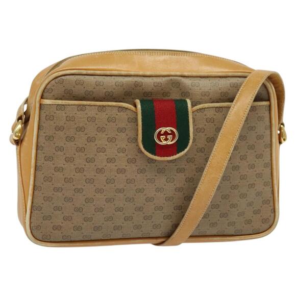 GUCCI Micro GG Supreme Web Sherry Line Bag Beige Gold 001 098 001 098 - Picture 1 of 16